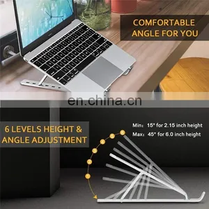 Ergonomic Aluminum Laptop Mount Computer Stand Adjustable Laptop Riser Notebook Holder Stand For Office Table thumbnail-4