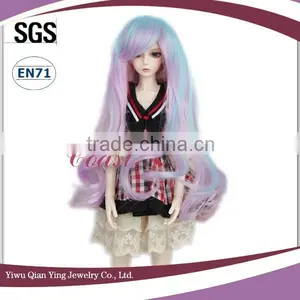 Fashion Bule and Purple Synthetic Curly Lolita 1 BJD Doll Wigs Quality Choice thumbnail-2