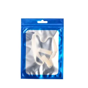 Custom Printed Matt Finished Mylar Aluminum Foil Bag / Clear Plastic Frosted Zip Lock Packaging Bags With Logo Printing thumbnail-2