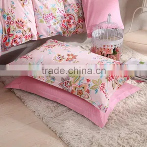 China Products Pink Floral Printed Pillowcase Super King Bedding Comforter Sets Dubai Bed Cover Set thumbnail-4