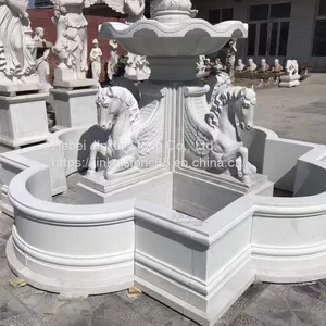Customized White Marble Pegasus Fountain thumbnail-1