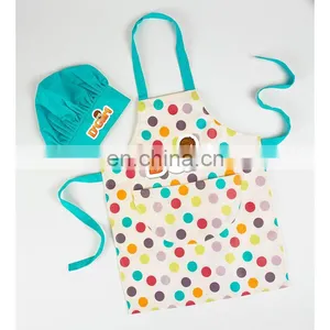 2021 Hot Sale Customized Restaurant Children Kids Drawing Little Cooks Maternity Apron With Custom Printing thumbnail-3