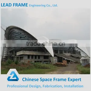 Wind Resistant Shapely Steel Structure Frame Roof for Tennis Court thumbnail-1