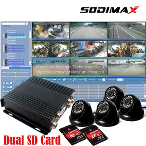 12V DC Voltage 4 AHD Shock Proof Camera Mobile DVR Remote Video Recording MDVR thumbnail-1