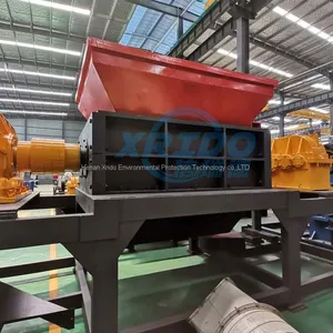 China Factory Double Shaft Shredder Machine Plastic Bottles/Film /Tire/ E-waste/Wood Crushing Shredder thumbnail-3