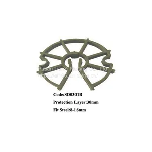 PE/PP 20/35mm Wheel Style Plastic Spacer Protective Layer of Reinforcing Steel Bar Applied in the Civil thumbnail-2