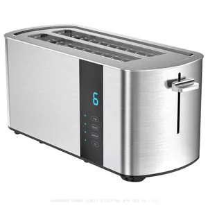 Tenfly Stainless Steel Toaster Factory Custom, Long Slot Touch Screen Bread Toaster, 4 Slice Home Breakfast Sandwich Maker thumbnail-1