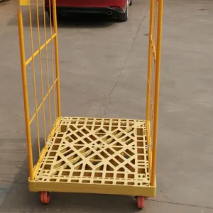 Metal Folding Security Roll Cage Trolley for Warehouse Logistics thumbnail-2
