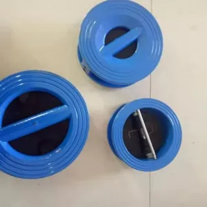 BS/EN/DIN Wafer Butterfly Double Disc Check Valve DH77X-16 Cast Iron Backflow Prevention Double Disc Check Valve DN800 thumbnail-3