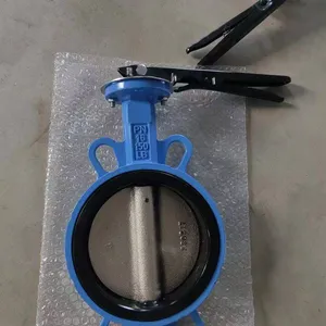 Jingdie Hugong Valve D71x Handle Soft-sealed Wafer Butterfly Valve Dn50, 100, 150 thumbnail-1