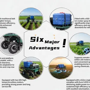 Vigorun Electric Agricultural Sprayer Self-Propelled Remote Control Sprayer Vehicle 8.4m Boom Length 622cc Engine 0~8km/h thumbnail-5