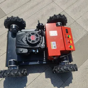 Gasoline Engine Sharp Mowing Blades Walking Speed 0~6Km/h Remote Control Lawn Wheel Mower for Sale thumbnail-5
