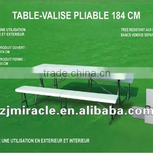 6 Inch Blow Mold Tables/beer Table/camping Table With Bench thumbnail-1