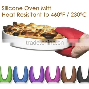 Hot Selling Customer Printed Kitchen Oven Mitt ,wholesale Rubber Double Oven Mit , Silicone Oven Mitt,LFGB Quality Choice thumbnail-6