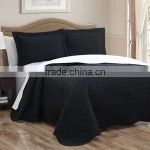 3Pcs Solid Microfiber Bedspread Set thumbnail-2