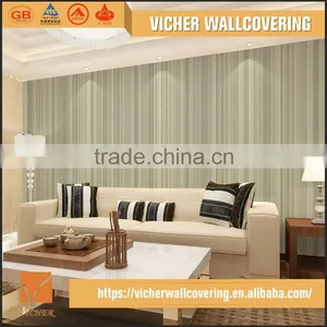 Professional Manufacturer Eco-Friendly Classic Stripe Style Style Pvc Waterproof Wallpaper thumbnail-1
