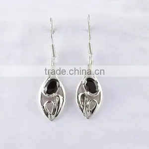 Affordable !! Garnet 925 Sterling Silver Earring, Silver Jewelry, Indian Silver Jewelry thumbnail-6