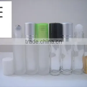 10ml Clear Roll On Glass Bottles With Mental Steel Roller Ball thumbnail-1