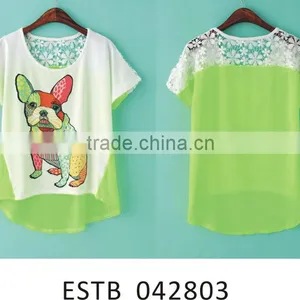 Ladies Hot Drilling Printed Novelty T-shirt thumbnail-1