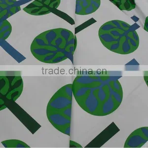 Printing Green Tree Pattern 100% Cotton Canvas Printed Fabric for Curtain thumbnail-4