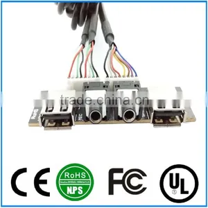Front Panel Cable Dual USB2.0+HD AUDIO I/O PC Board Cable For Computer With Cable thumbnail-1
