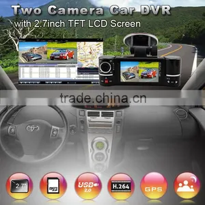 AC 2.7 Inch Dual Camera Car Dvr Recorder +super Night Vision H198 Car Dvr thumbnail-1