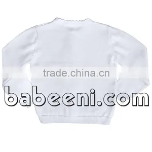 Cute Flowers Hand Embroidery Sweater for Little Girls thumbnail-3