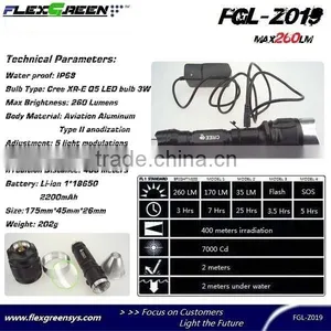 18650 Battery Charge Base Q5 Led Torch thumbnail-2