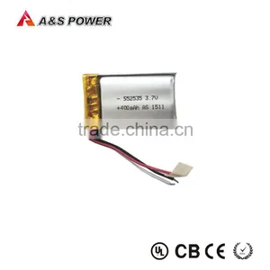 552535 Lipo Rechargeable 3.7v 400mah Li-ion Battery for Bluetooth Headphone thumbnail-1
