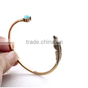 >>New Arrival Fashionable Bohemian Open Bracelet Leaf Bracelet/ thumbnail-5
