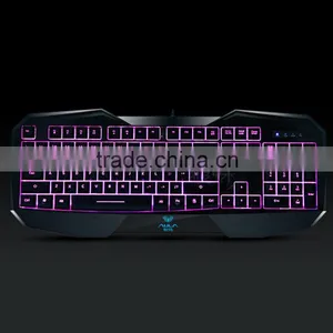 2015 New LED Illuminated Ergonomic Gaming Keyboard USB Multimedia Backlight Backlit Ultra-thin Keyboard thumbnail-5