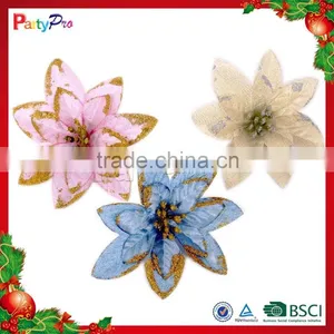 Partypro 2015 New Christmas Indoor Decorations Colorful Plastic Artificial Flowers China thumbnail-1