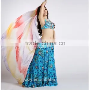 Gradient Belly Dancing Veils Silk Fabric Dance Veil thumbnail-4