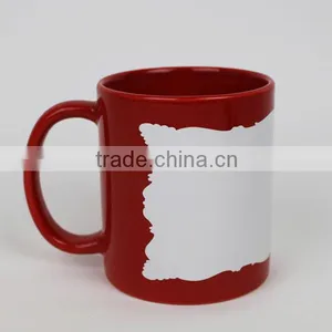 11oz Red Luminous Mug With Irregular Edge thumbnail-1