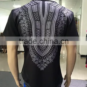 2016 Custom Dashiki Men Longline Cotton Men t Shirt Side Zip thumbnail-4
