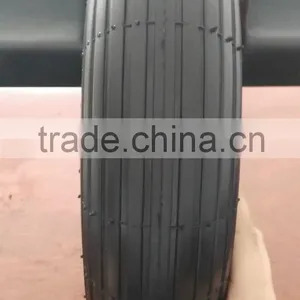 3.50-4 China DEJI Supplier Wheelbarrow Wheel Steel Rim Pneumatic Rubber Wheel thumbnail-5