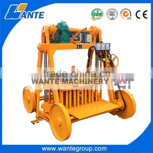 QT40-3B WANTE BRAND Portable Egg Layer Cement Block Making Machine Price thumbnail-1