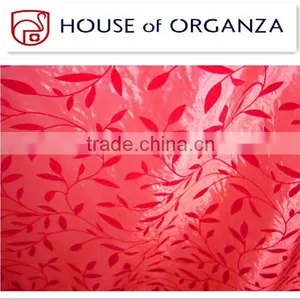 2014 Hot Sale Transparent Flocking Organza Fabric thumbnail-1