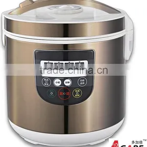 5L NEWEST ROUND RICE COOKER WITH SENSE TOUCHING CONTROL PANEL, LED DISPLAY, 10 PROGRAMS, RED+WHITE COLOR thumbnail-2