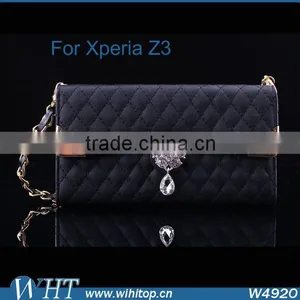 Fancy Cell Phone Case for Sony Z3, Wholesale for Sony Xperia Z3 Leather Case thumbnail-4