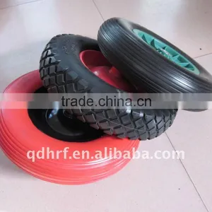 4.00-8/400-8 Colourful Flat Free Wheels ,PU Foam Tubeless for Wheel Barrow Quality Choice thumbnail-1