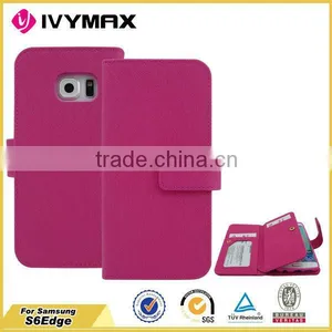Good Quality Cover Case for Samsung Galaxy s6 Edge PU TPU Leather Wallet Case thumbnail-1