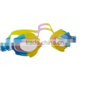 Mirror Coating Thin Headstrap Silicone Material Swim Goggle thumbnail-1