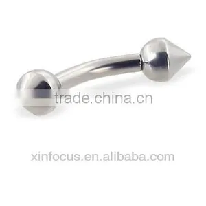 Ball-cone Curved Barbell 10 ga Body Jewelry Eyebrown Piercing Ring Jewelry thumbnail-1
