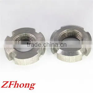 M10 304 Stainless Steel Slot / Slotted Round Nut thumbnail-2