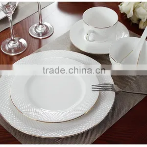Embossed Patchwork Design Dinnerware Set thumbnail-3