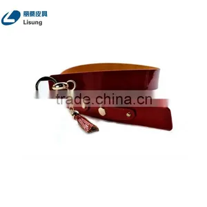Fashion Studs Genuine Leather Women Waist Belt With Tassel thumbnail-2