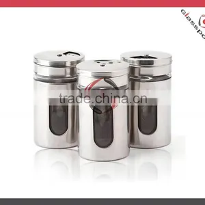 All Stainless Steel / SST Salt and Pepper Bottle Salt and Pepper Shaker Jar thumbnail-1