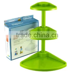 2-layers Plastic Storage Rack/2-layers Detachable Shelf/double Layers Combined Shelf/Triangular Rack/corner Coat Rack Shelf thumbnail-1