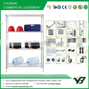 2015 Hot Sell NSF 200KGS Heavy Duty 4 Layer Warehouse Industrial Chrome Wire Storage Shelf (YB-WS004) thumbnail-1
